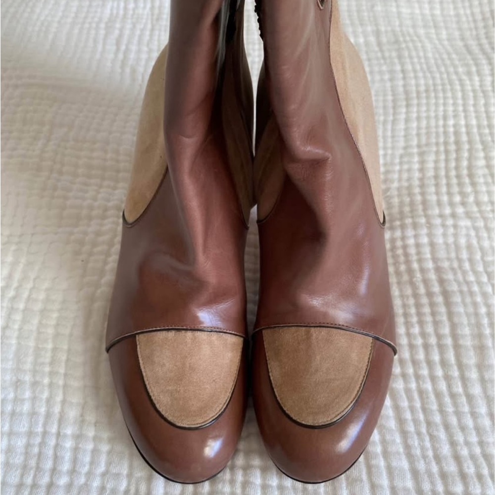 Lambertson Truex Leather and Suede Boots 37 Made in Italy
